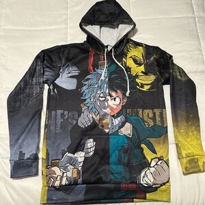 Anime Graphic Hoodie with Characters